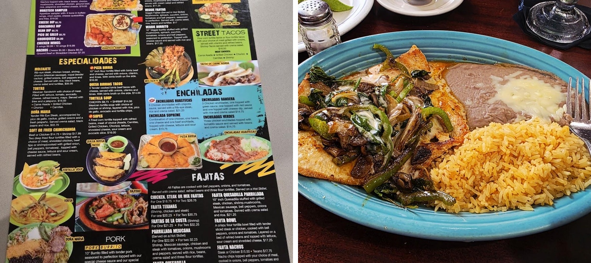 El Huasteco Mexican Restaurant Menu