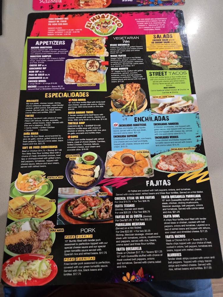 El Huasteco Mexican Restaurant Menu image 1
